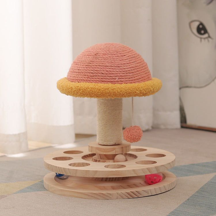 Solid Wood Turntable Cat Toy